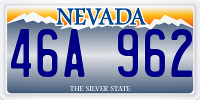NV license plate 46A962