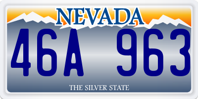 NV license plate 46A963