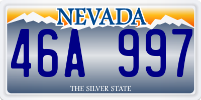 NV license plate 46A997