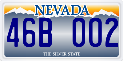 NV license plate 46B002