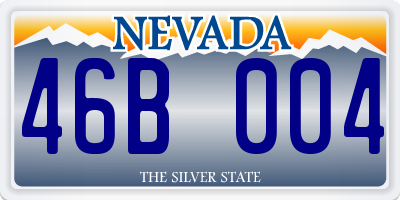 NV license plate 46B004