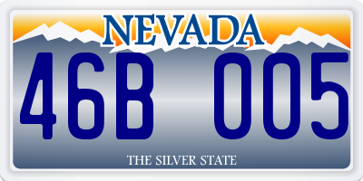 NV license plate 46B005