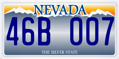NV license plate 46B007