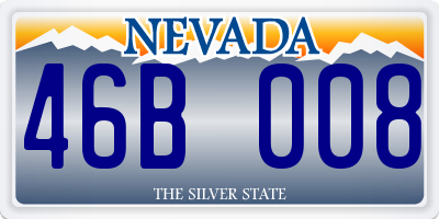 NV license plate 46B008