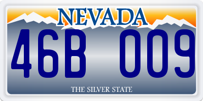 NV license plate 46B009