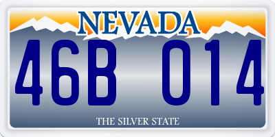 NV license plate 46B014