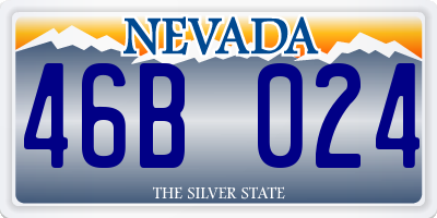 NV license plate 46B024