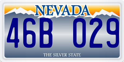 NV license plate 46B029