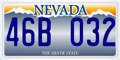 NV license plate 46B032