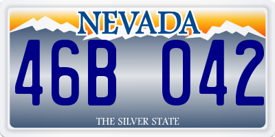 NV license plate 46B042