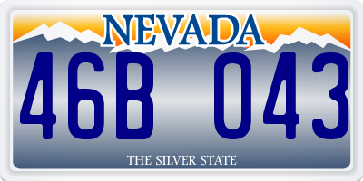 NV license plate 46B043