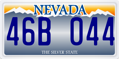 NV license plate 46B044