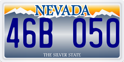 NV license plate 46B050