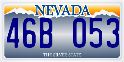 NV license plate 46B053