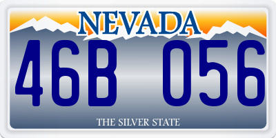 NV license plate 46B056