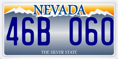 NV license plate 46B060
