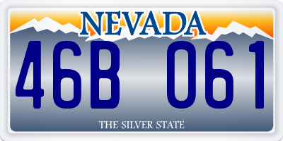 NV license plate 46B061