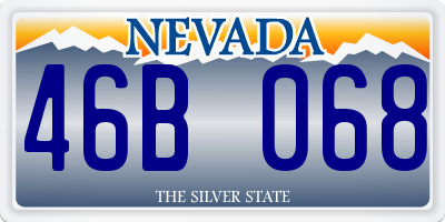 NV license plate 46B068
