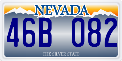 NV license plate 46B082