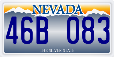 NV license plate 46B083