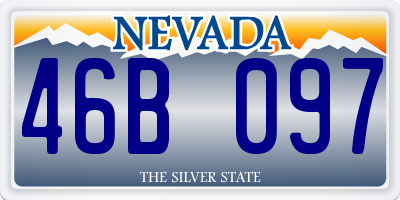 NV license plate 46B097