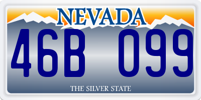 NV license plate 46B099