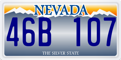 NV license plate 46B107