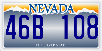 NV license plate 46B108