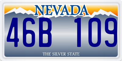 NV license plate 46B109