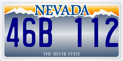 NV license plate 46B112