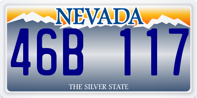 NV license plate 46B117
