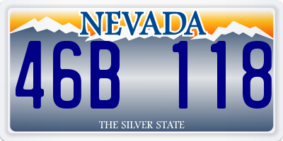 NV license plate 46B118