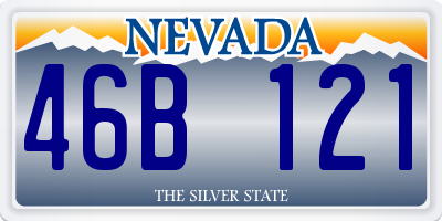 NV license plate 46B121