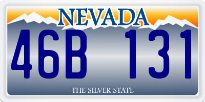 NV license plate 46B131