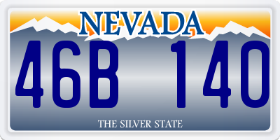 NV license plate 46B140