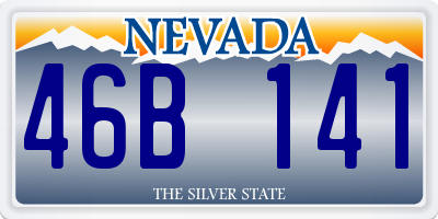 NV license plate 46B141