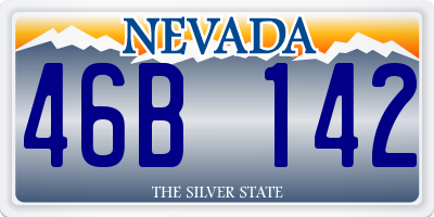 NV license plate 46B142