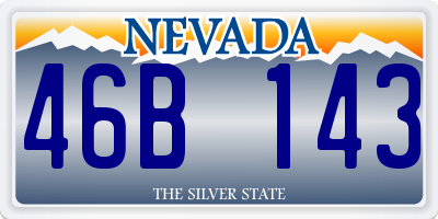 NV license plate 46B143