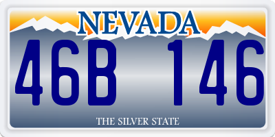 NV license plate 46B146