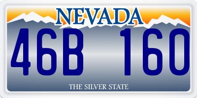 NV license plate 46B160