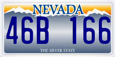 NV license plate 46B166