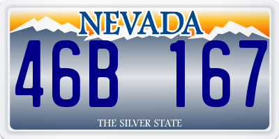 NV license plate 46B167