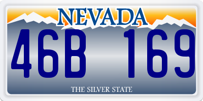 NV license plate 46B169