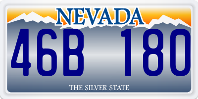 NV license plate 46B180