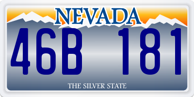 NV license plate 46B181