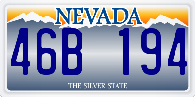 NV license plate 46B194