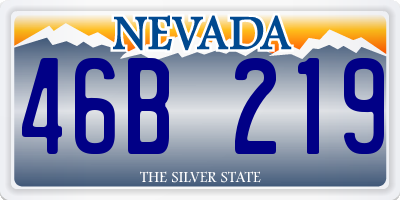 NV license plate 46B219