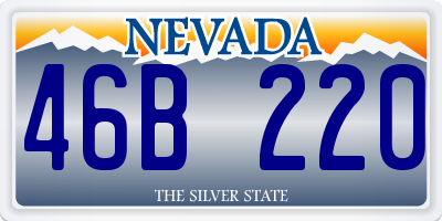 NV license plate 46B220