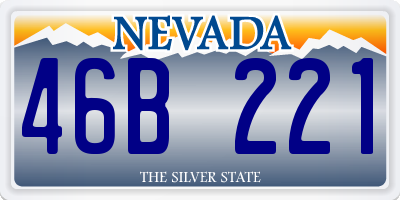 NV license plate 46B221