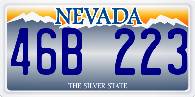 NV license plate 46B223